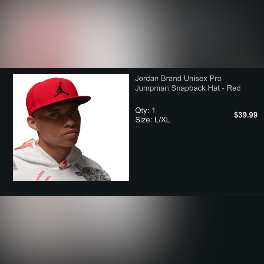 Jordan Red Jumpman Snapback Cap